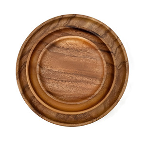 Service de vaisselle en bois pour mariage, assiettes en bois, vaisselle de haute qualité, vaisselle naturelle, articles de table - Product Image 4