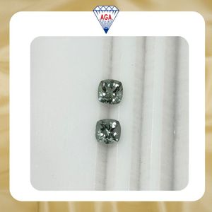 Elegante Par de Turmalinas Verdes Menta Naturales, Corte Cojín, 2 Quilates, Calibradas, Claridad Lupa, Grado AAAA, Gema de Joyería Fina de Madagascar - Product Image 2