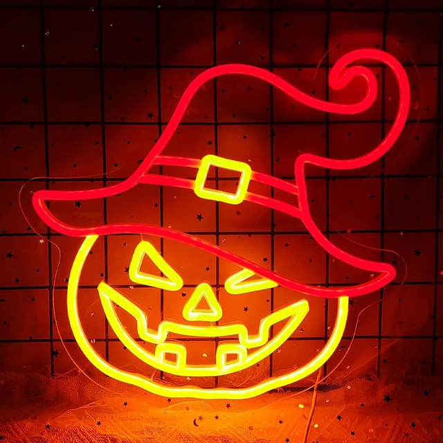 Custom Halloween Neon Sign Dimmable LED Party Decorations USB-Powered Lighting Sports & Entertainment Gift