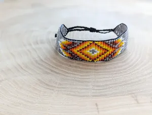 LIGHT WEIGHT VINTAGE CLASSY <b>Bead</b> <b>bracelet</b>,Ukrainian <b>bracelet</b> FOR GIFT , ANNIVERSARY - Product Image 1