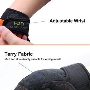 Guantes de trabajo de seguridad de rescate mecánico, guantes de microfibra de poliéster para pantalla táctil - Product Image 5