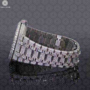 Montre de luxe pour homme Charm_Jewells avec diamants, bracelet en acier inoxydable, boîtier de 40 mm, mouvement mécanique analogique, résistance à l'eau 10 bars, automatique - Product Image 2