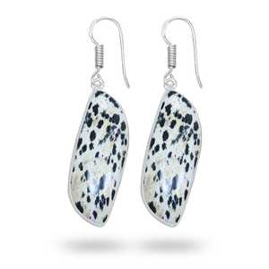 Pendientes colgantes bohemios de moda con bisel de jaspe dámalo multiforma en plata de ley 925, joyería para mujer a precio de fábrica - Product Image 4