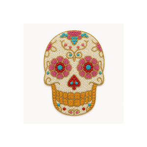 <b>Sequined</b> Sugar Skull Patch Iron-On Applique Decorative Fashion Accessory for Bags <b>Jackets</b> Hats Gifts - Product Image 5