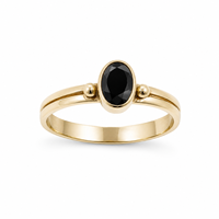 Bague en onyx noir naturel, coupe ovale, en laiton, style géométrique classique, avec pierre précieuse, MOKU JEWELLERY, faite à la main, pour femme, cadeau de fête