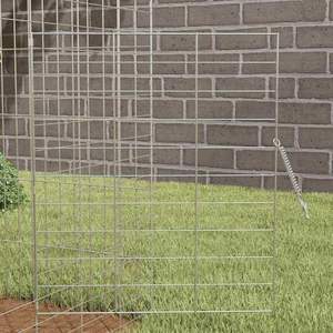 Jaula para Conejos de Acero Galvanizado Plateado de 400 x 78 x 78 cm para Mascotas - Product Image 5