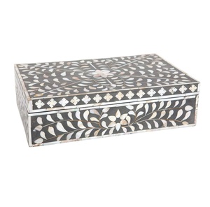 Handcrafted Hinged Bone Inlay Minimalist Keepsake <b>Box</b> Customizable Capacity Large Capacity for <b>Memories</b> Collectibles Personal - Product Image 5