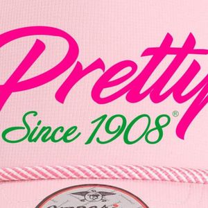 AKA Pretty Since 1908 Flex Fit Hat หมวกเบสบอลทรงแข็งสีชมพู ปักลายกรีก สำหรับผู้หญิง - Product Image 6
