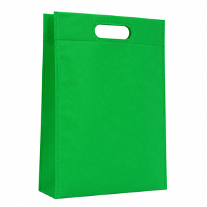 Bolsa Ecológica Reutilizable Verde Premium, Resistente, de Tela No Tejida, con Corte en D, para Compras, Directamente del Fabricante, para Envasado de Comestibles - Product Image 1