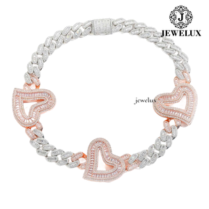 Cadena de Eslabones Cubanos de Plata 925 de Calidad Premium, Chapada en Oro de 14K/18K, con Incrustaciones de Moissanita, Estilo Hip Hop, Joyería Unisex de Lujo, IGI - Product Image 5