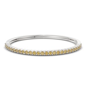 Trendy 14k Gold Made <b>Bangle</b> <b>Bracelet</b> Comes With Brilliant Round Cut Embrace Lemon Yellow Lab Grown Diamond (1 Ct. Tw.) <b>Bracelet</b> - Product Image 2