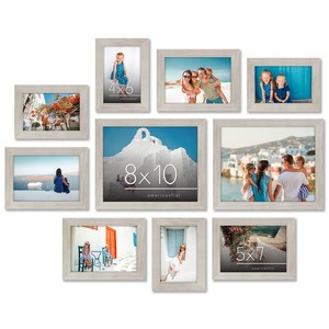 Whitewashed Pine Wood Photo <b>Frames</b> Wholesale | Coastal Driftwood <b>Frame</b> Set - Product Image 1