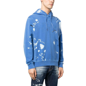 Sudadera con capucha de invierno para hombre, 100% algodón, con logotipo bordado desgastado, personalizado y en relieve, estilo streetwear, antiarrugas. - Product Image 4