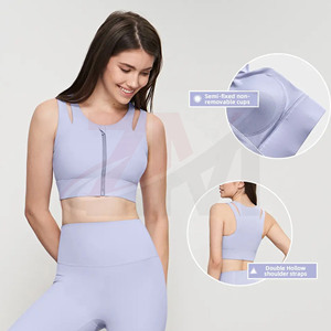 Ensemble de yoga 2 pièces pour femme, vêtements de sport haute élasticité et respirants, OEM&ODM, ensemble soutien-gorge de yoga doux et respirant pour femme - Product Image 4