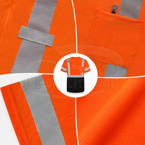 Utilisation en extérieur Nouveau design T-shirts de travail T-shirts de travail respirants T-shirts de travail à faible quantité minimale de commande - Product Image 4