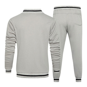 Nouvel ensemble de survêtement printemps 2026 pour homme, doux, confortable et respirant, avec fermeture éclair, idéal pour l'échauffement, survêtements unis - Product Image 3