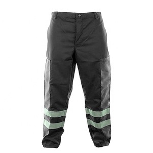 Pantalon de travail à bandes réfléchissantes pour hommes avec logo personnalisable Vêtements de travail de couleur unie pour le travail sur la route - Product Image 1