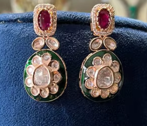 Traditional Wear Gold Plated Best Quality Kundan <b>Necklace</b> with Earrings for Women Designer Jewelry for Wedding Wear Collection - Product Image 2