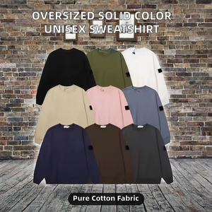 Sweat-shirt décontracté pour homme à col rond et manches longues, couleur unie, tricoté, respirant, coupe classique, pour l'automne - Product Image 5