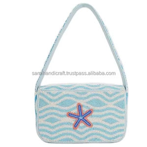 Bolso de Mano Tipo Clutch con Cuentas de Colores para Mujer, Bolso de Mano Elegante con Bordado de Cuentas, Bolsos y Estuches de Cosméticos - Product Image 1