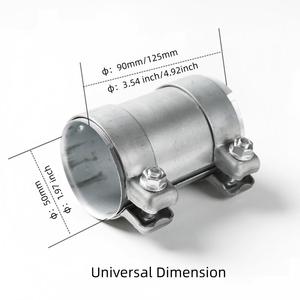 50*90mm Exhaust Pipe Coupler Galvanized Iron Exhaust System Connector <strong>Joiner</strong> for Exhaust Pipe <strong>Auto</strong> Parts - Product Image 1