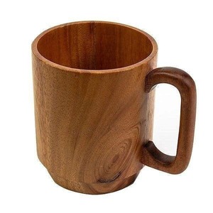 แก้วกาแฟไม้ดีไซน์เฉพาะ ทำด้วยมือ เหมาะสำหรับชา กาแฟ นม เครื่องดื่มร้อนและเย็น ใช้ในบ้าน สำนักงาน แคมป์ปิ้ง และเป็นของขวัญ มีจำหน่าย - Product Image 1