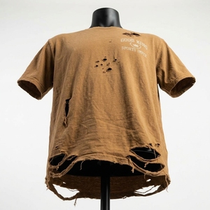 T-shirts déchirés pour hommes, nouveau style, confortables, 100% coton, couleur unie, manches courtes, t-shirt déchiré - Product Image 5
