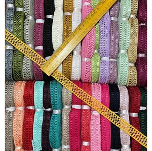 Tissu en dentelle coton-polyester pour vêtements, écologique, dernières créations, dentelle traditionnelle indienne pour robes, usage professionnel. - Product Image 1