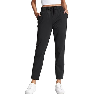 Pantalon cargo ample en molleton pour femme, taille haute, coupe décontractée, avec logo en silicone et bande latérale, idéal pour l'été - Product Image 3