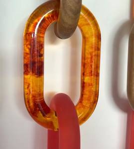 FAIZA CRAFT Colorful <b>Large</b> Transparent Epoxy Resin Chain Links <b>Wall</b> Hanging <b>Decor</b> DIY Projects Angel Room Divider Curtain - Product Image 2