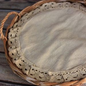 Couverture de dôme alimentaire en rotin tressé à la main avec plateau de service, couvercle rustique pour panier à pain et aliments, pour cuisine et salle à manger - Product Image 5