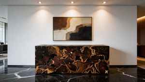 Hot Sale Joined Driftwood Trunk Root Sliced Modern Classic Artistic Decorative Black Reddish Yellow Sono Wood <b>Console</b> <b>Table</b> - Product Image 6