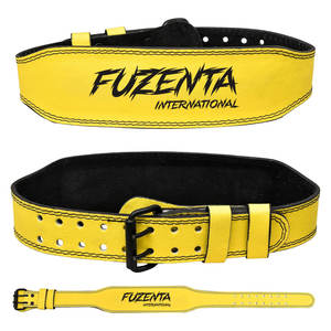 เข็มขัดยกน้ำหนักหนังบุหนา 4 นิ้ว ปรับแต่งได้ ทนทาน รองรับหลัง สำหรับออกกำลังกาย ยิม เวทเทรนนิ่ง เดดลิฟท์ - Product Image 1