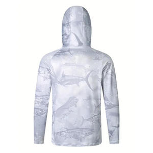 Sweat-shirts de pêche pour hommes de qualité supérieure UPF 50, style tendance, très vendus, légers, respirants, 100% polyester, sur mesure - Product Image 2