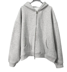 เสื้อฮู้ดซิปโอเวอร์ไซส์ผ้าฝ้าย 100% หนัก 360gsm แบบสั่งทำพิเศษ ปักลายได้ ทรงปกติสำหรับผู้ชาย - Product Image 2