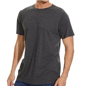 100% Cotton Men's Merino <b>Wool</b> T-Shirt Lightweight Sporty <b>Base</b> <b>Layer</b> 220 Grams Breathable Short Sleeve Undershirt <b>Wool</b> Tshirt - Product Image 3