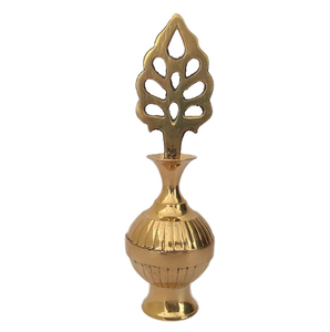 Soporte Surmedani de Latón con Acabado Antiguo para Kohl/Kajal, Contenedor con Aplicador de Latón, Cosmético Tradicional Indio - Product Image 1