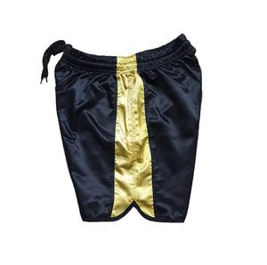 GRACE COLLECTION Short de boxe pour femme, noir et or, à blocs de couleur, séchage rapide, respirant, en polyester/nylon, arts martiaux mixtes, coupe classique - Product Image 3