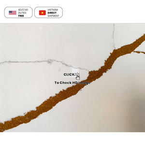 Panel de Pared de Piedra Artificial Moderna NV806, Panel de Cuarzo Duradero con Vetas Dramáticas, Losa de Cuarzo Sintético - Product Image 5