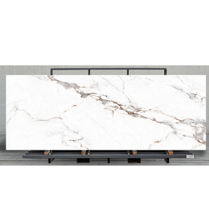 15mm Thick Classic Polished Glossy 800x2400mm White Calaeatta Marble Look Vein Stone Big Porcelain Slab <b>Tiles</b> - Product Image 3
