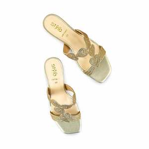 Lady's Golden Fancy <b>Fur</b> for <b>Slippers</b> <b>Fashionable</b> FN7889 <b>Slipper</b> Collection - Product Image 1