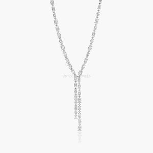 Collar con Colgante de Diamante Cultivado en Laboratorio de 0.50 Ct, Oro Amarillo, Engaste en Cesta, Joyería Clásica Ecológica para Aniversario - Product Image 5