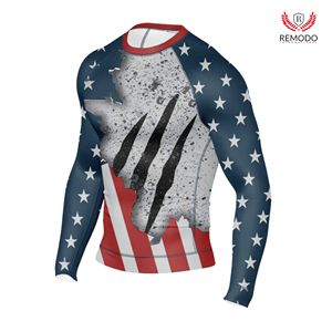 Low MOQ Custom Sublimation Printed Rhinestone 100% Polyester Slim-Fit Breathable Stretch Quick Dry Compression <b>Martial</b> <b>Art</b> <b>Wear</b> - Product Image 3
