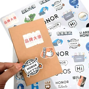 Étiquettes d'emballage - Carnet de poche mignon avec motif de fille de dessin animé et autocollants décoratifs, petit journal pour téléphone et notes - Product Image 3