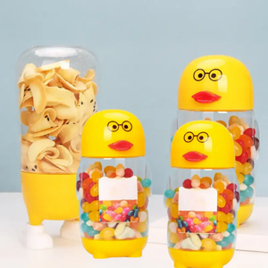 10.000 pcs New ODM OEM ISO Certified 500ml Lovely Cartoon PET <b>Plastic</b> Food Storage Sealed <b>Jar</b> for Canned Food Candy-Pavico - Product Image 4