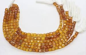 Cuentas de Calcita Amarilla Rara AAA en Forma de Cubo Facetado de 5.5-6MM, Cuentas Cuadradas 3D de Calcita Amarilla de 8 Pulgadas, Calcita Amarilla Natural Suelta - Product Image 2