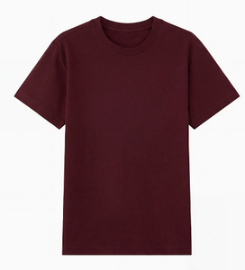 Camiseta de algodón de manga corta para hombre, corte regular, cuello redondo, informal, color liso, diseño sencillo, tejido de punto. - Product Image 4