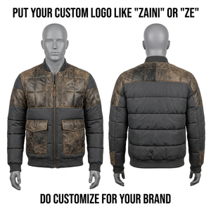 Blouson bomber rembourré en polyester épais 280 GSM, à capuche, imperméable, coupe-vent, camouflage marron noir, logo personnalisé, pour l'extérieur, hiver - Product Image 1