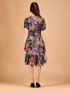 Nuevo Vestido Midi con Cuello en V y Manga Corta para Mujer, Ropa Formal de Verano, Cintura Natural, Georgette Transpirable y Ecológico - Product Image 2