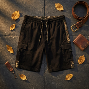 Shorts cargo pour homme Power, avec empiècements latéraux camouflage, taille à cordon de serrage, respirants, décontractés, style Bermuda - Product Image 2